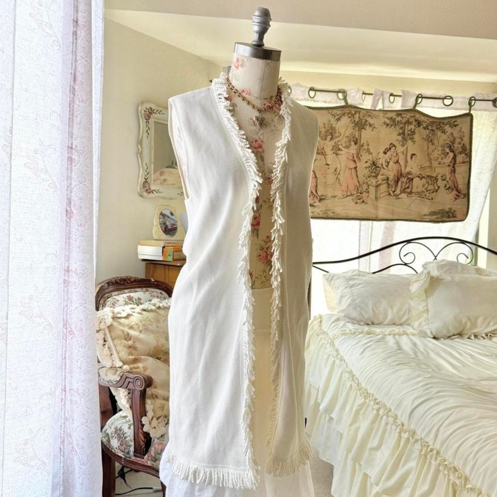chicos white duster cardigan‎